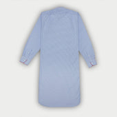 White Check Cotton Nightshirt With Red Piping