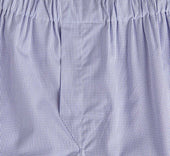 White Check Cotton Poplin Boxer Shorts