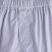 White Fine Bengal Stripe Cotton Poplin Boxer Shorts