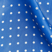 White Medium Spot Silk Pocket Square