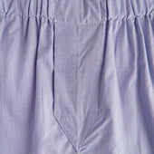White Micro Check Cotton Poplin Boxer Shorts