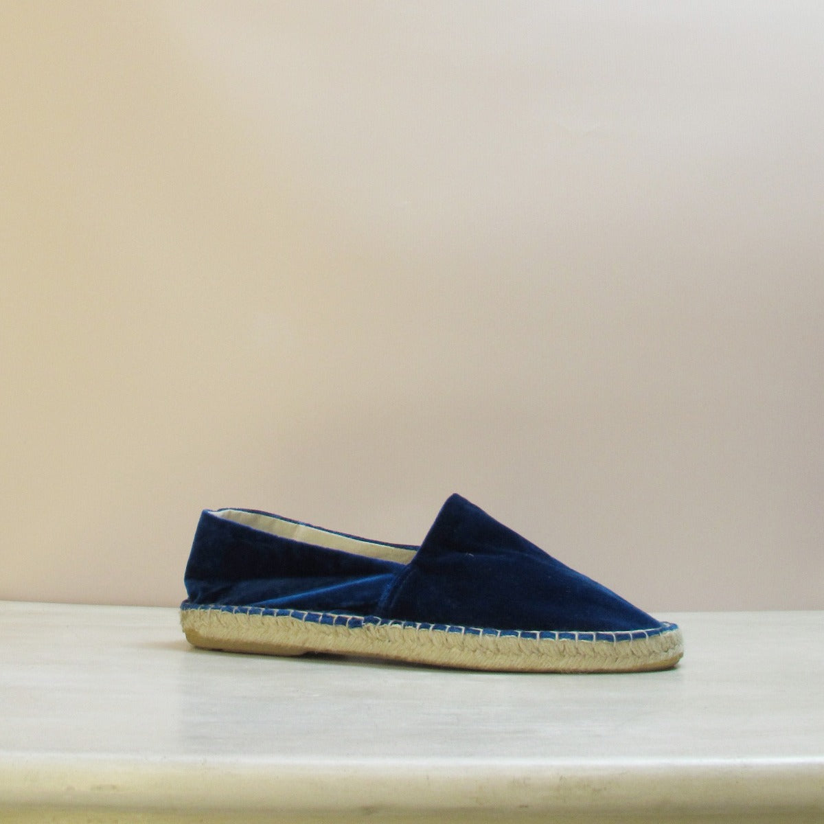 Velvet Espadrilles In Petrol