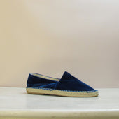 Velvet Espadrilles In Petrol
