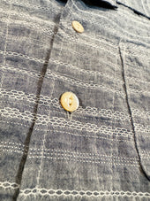 Japanese Cotton Linen Jacquard Camp Shirt