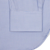 Classic Fit Grid Check Fine Twill Button Cuff Shirt In