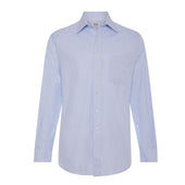 Classic Fit Grid Check Fine Twill Button Cuff Shirt In