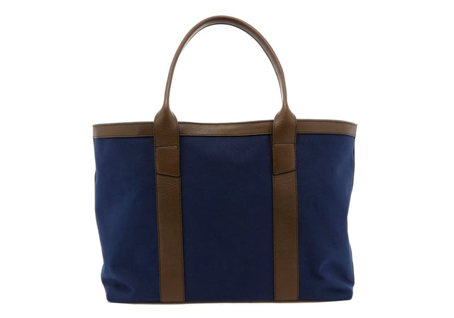 Large Working Tote - Blue/Olive Trim - Olive Interior - Twill