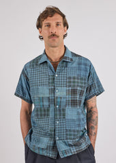 Natural Dyed Patchwork Madras Shirt