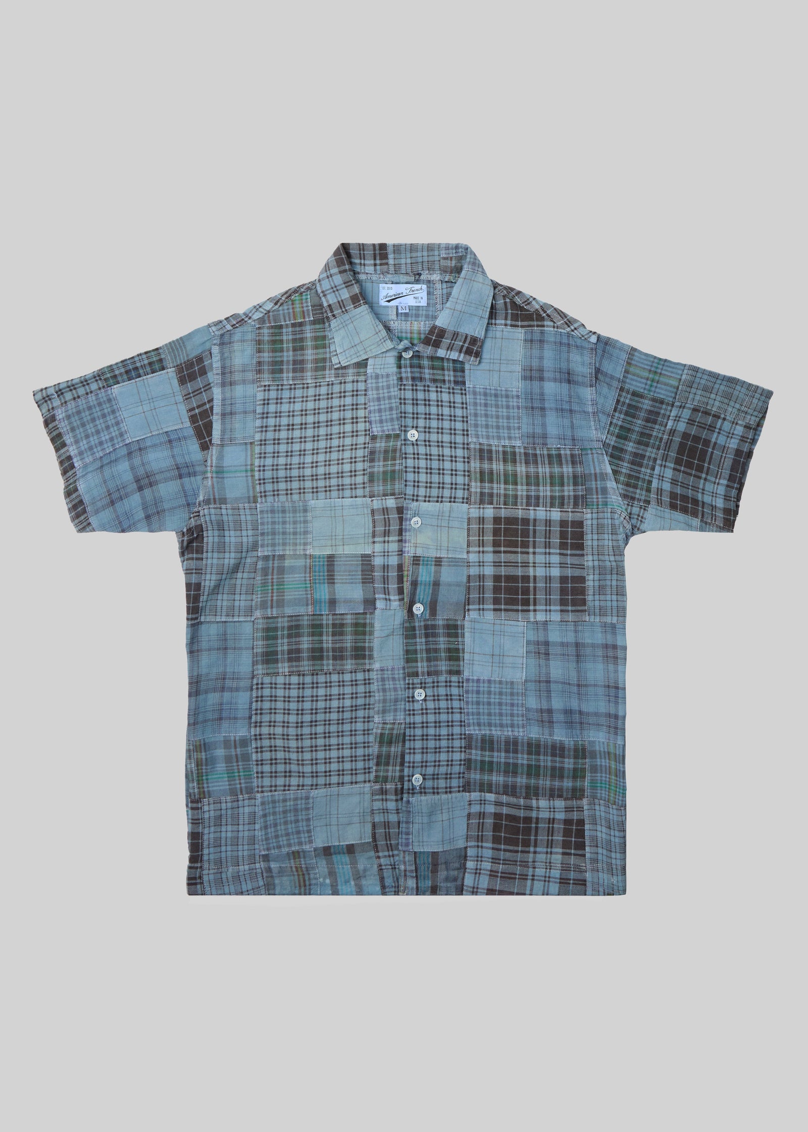 Natural Dyed Patchwork Madras Shirt