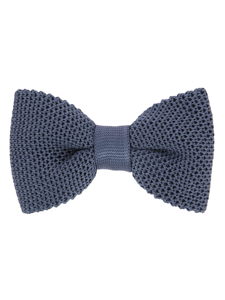 Bluish Grey Knitted Bowtie Monza