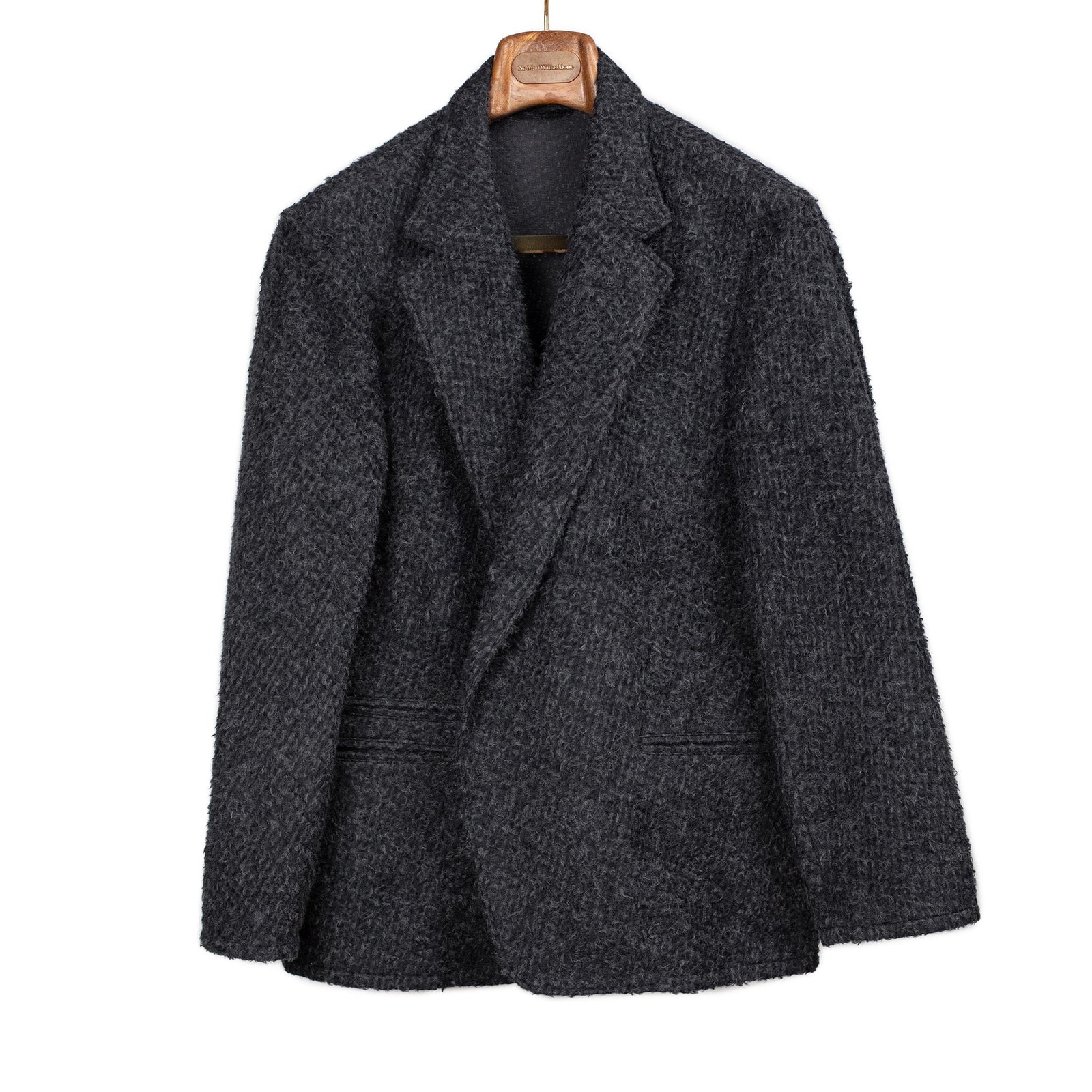 Cardigan Jacket In Heather Shaggy Wool