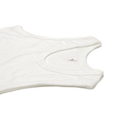 Tank Top In Off White Finely Ribbed Cotton
