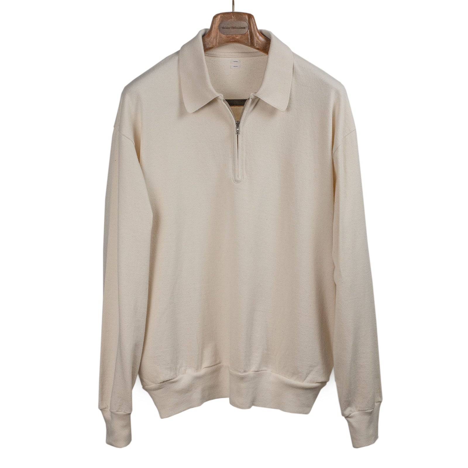 Half Zip Pullover In Nepped Cotton And Silk