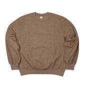 Rough Smooth Crewneck Thermal In Heather Beige Cotton And Poly