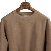 Rough Smooth Crewneck Thermal In Heather Beige Cotton And Poly