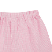 Pink Gingham Cotton Boxer Shorts