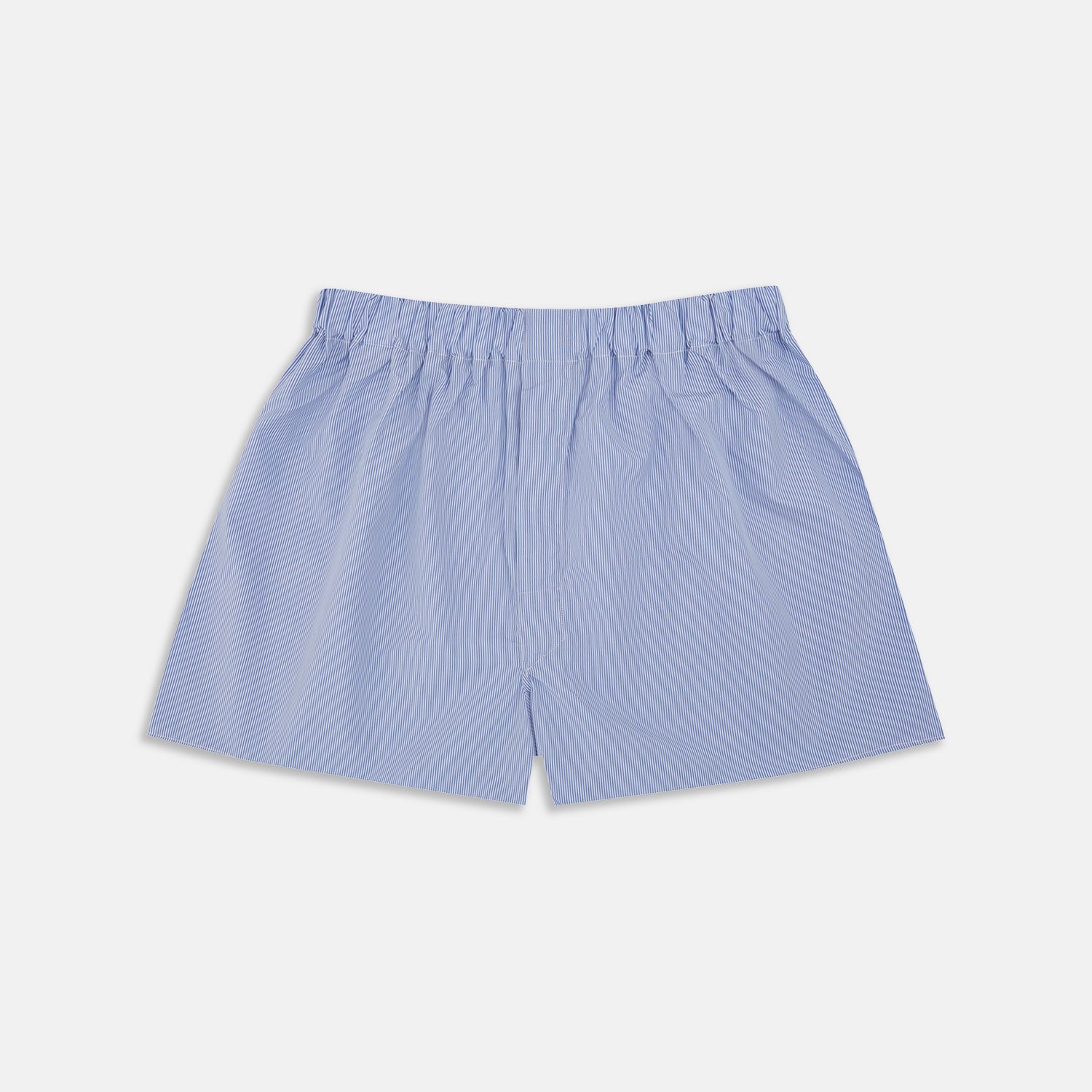And White Fine Bengal Stripe Sea Island Quality Cotton Boxer Shorts