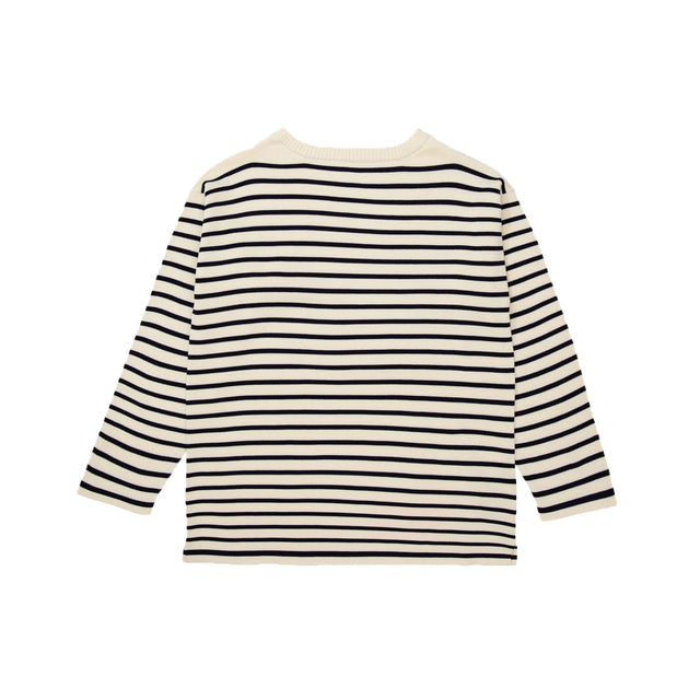 Boatsman Raw Cotton/Royal Blue Stripe