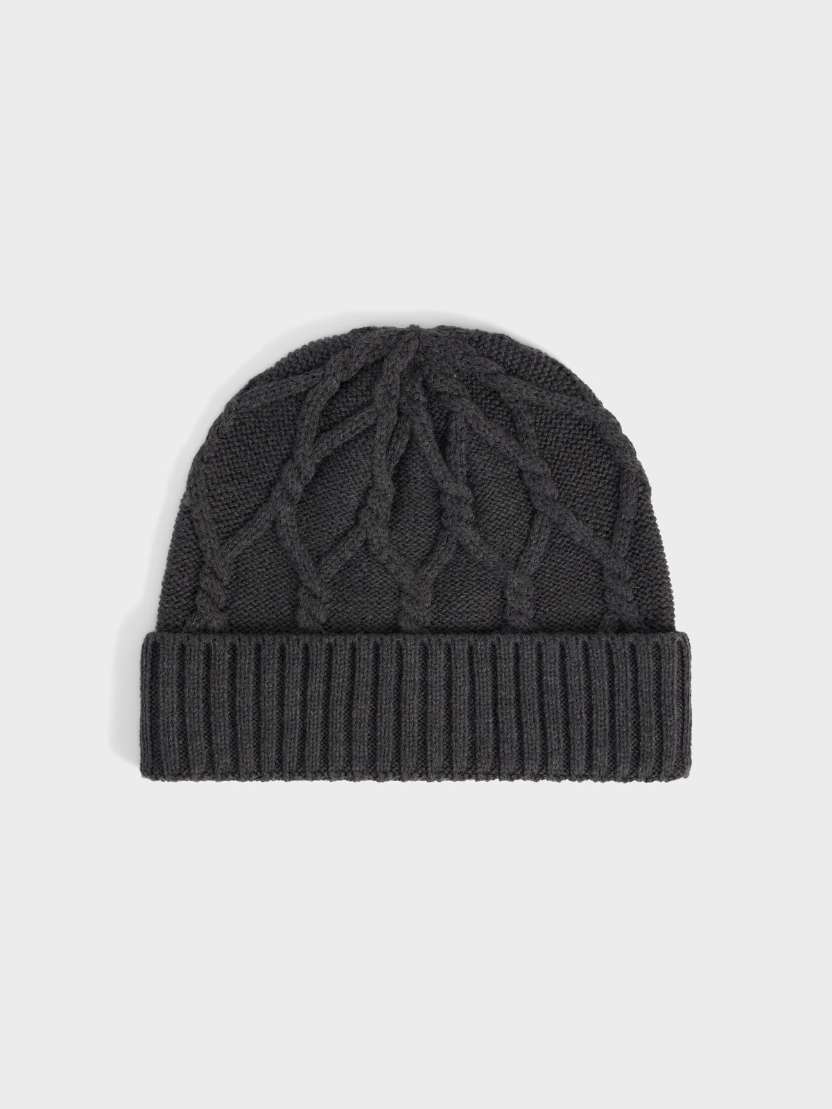 Bonnet En Maille Torsad E Grise