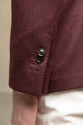 Bordeaux Jacket In Wool And Cashmere Made In Italy