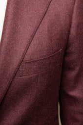 Bordeaux Jacket In Wool And Cashmere Made In Italy