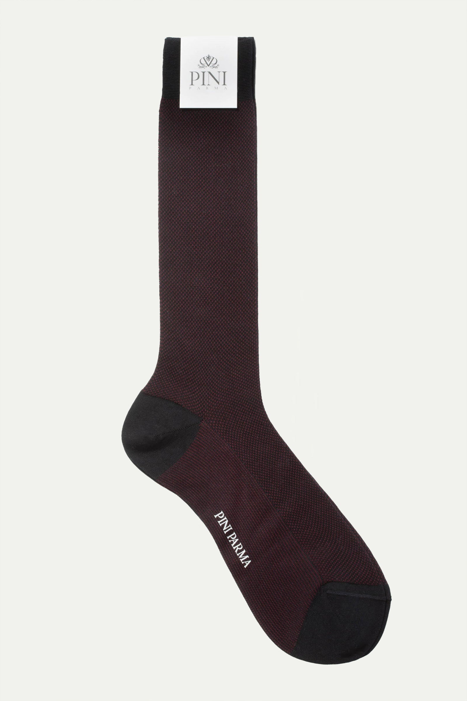 Bordeaux Patterned Short Socks Made In Italy