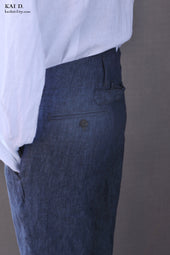 Light Belgian Linen Borough Pants Blue 30 32 34 36