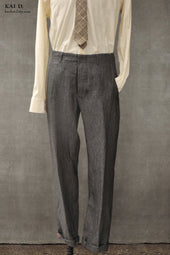Light Belgian Linen Borough Pants Grey 30 32 34 36 38