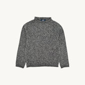 Blue Mogganer Whaler Rolled Neck Chunky Sweater