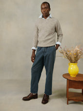 Harley of Scotland Everest Shetland Undyed Voe - Warm Silver