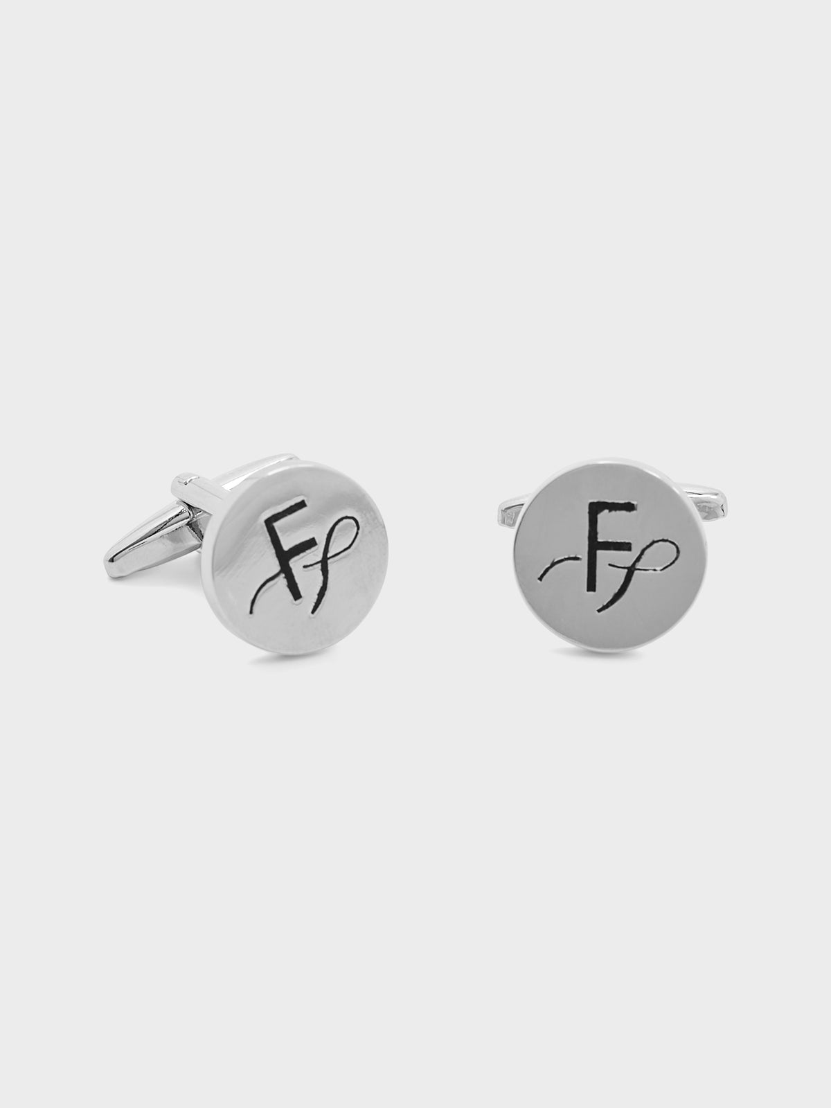 Boutons De Manchettes Ronds Argent S
