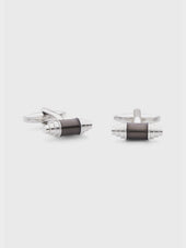 Boutons de manchettes avec inserts noirs
