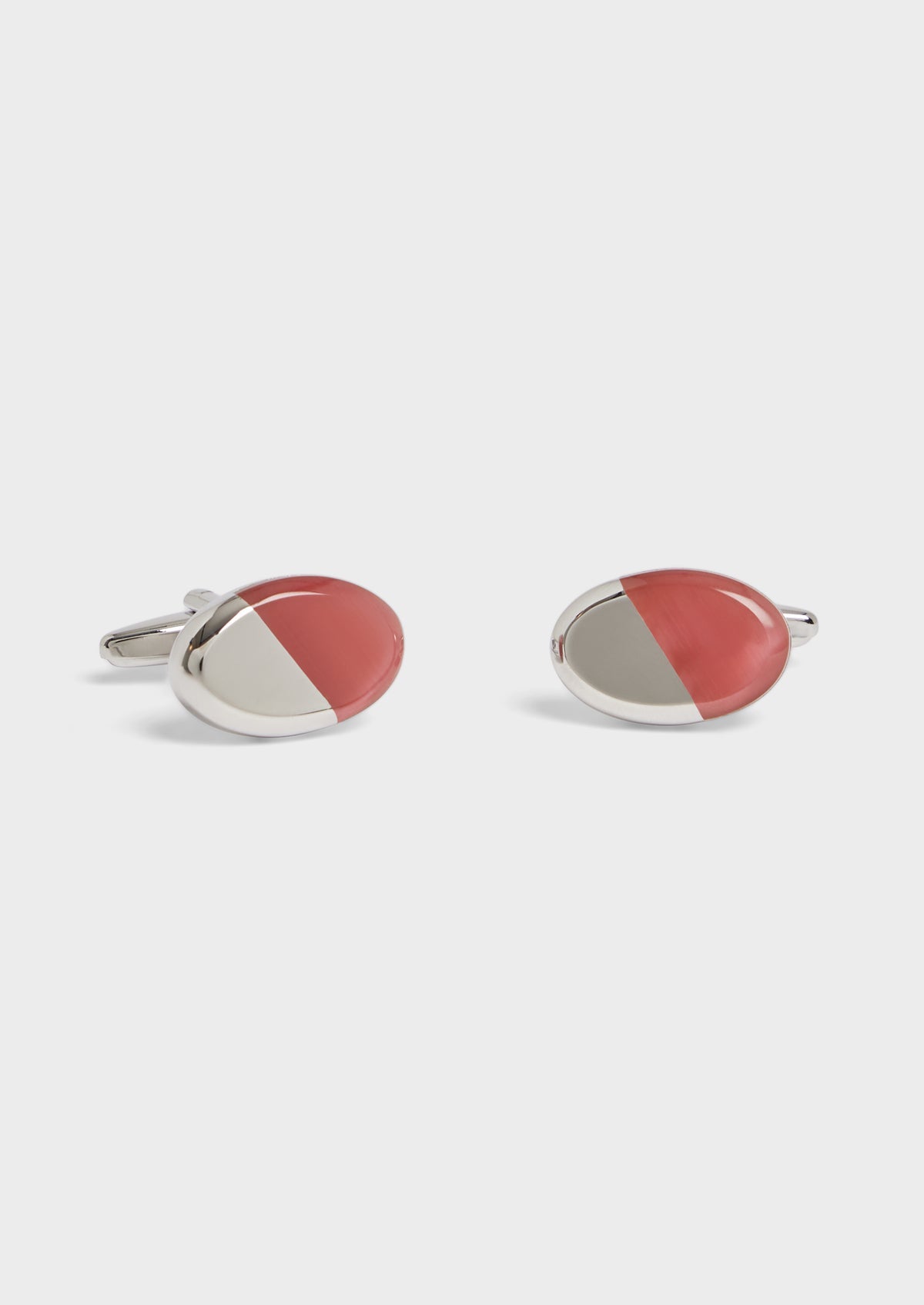 Boutons De Manchettes Ovales Argent Avec Pierres P Le