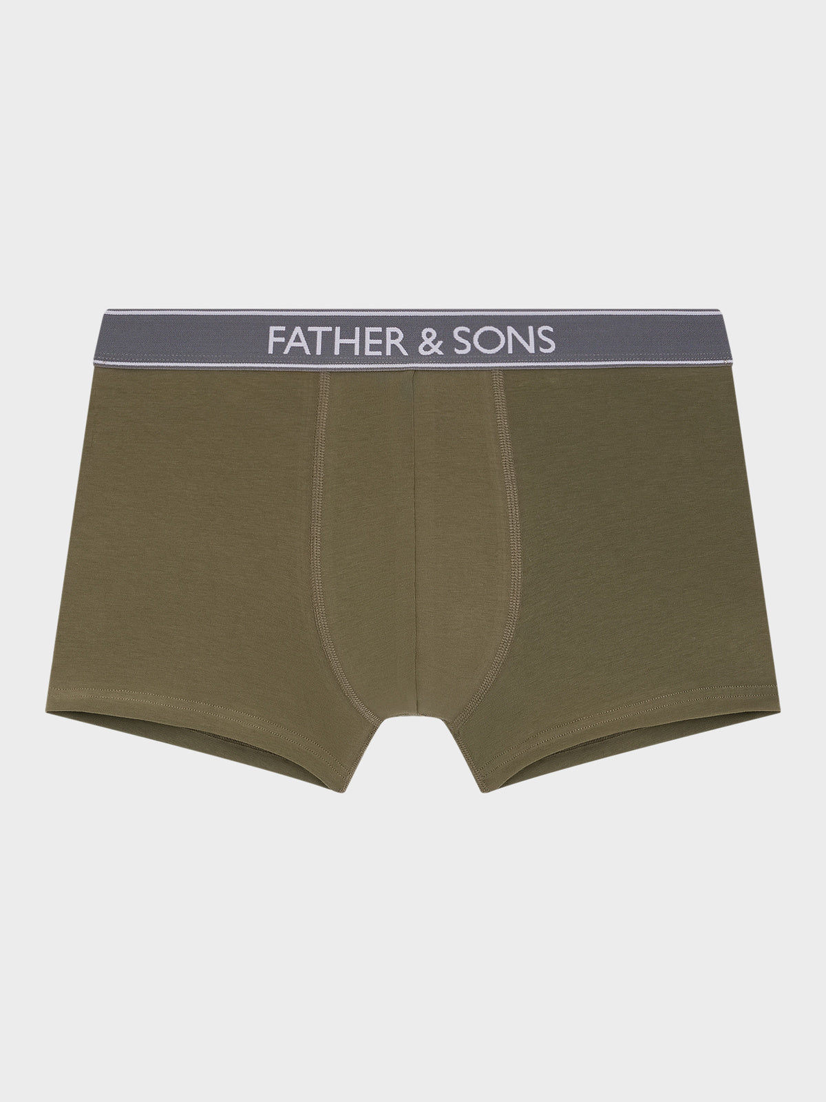 Boxer En Microfibre Uni Vert Kaki