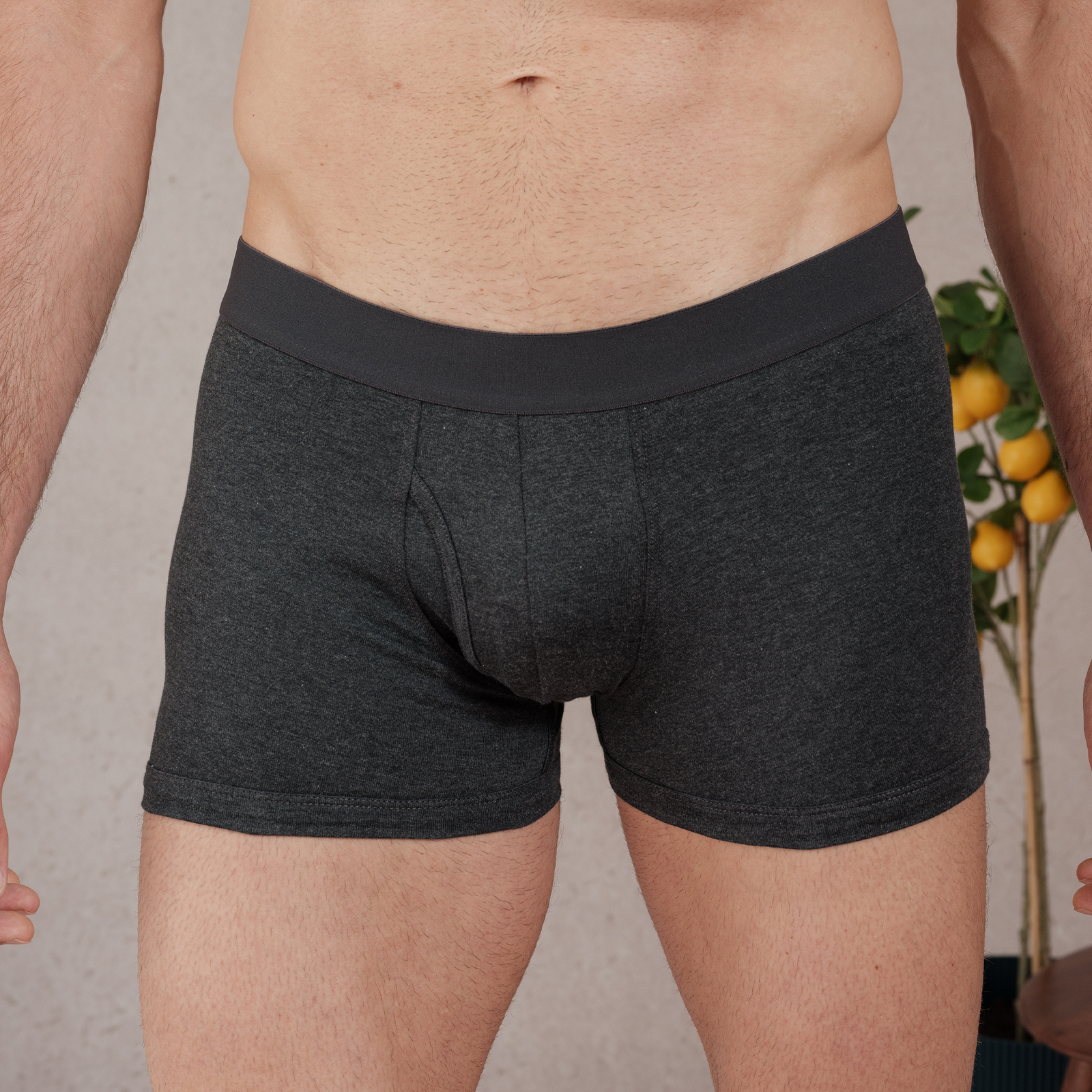 Boxer Gris Coton Biologique