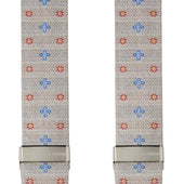 Dove Floral Silk And Linen Adjustable Silk Braces