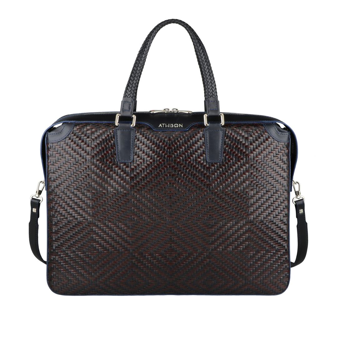 Braided Leather Business Bag Premia Large