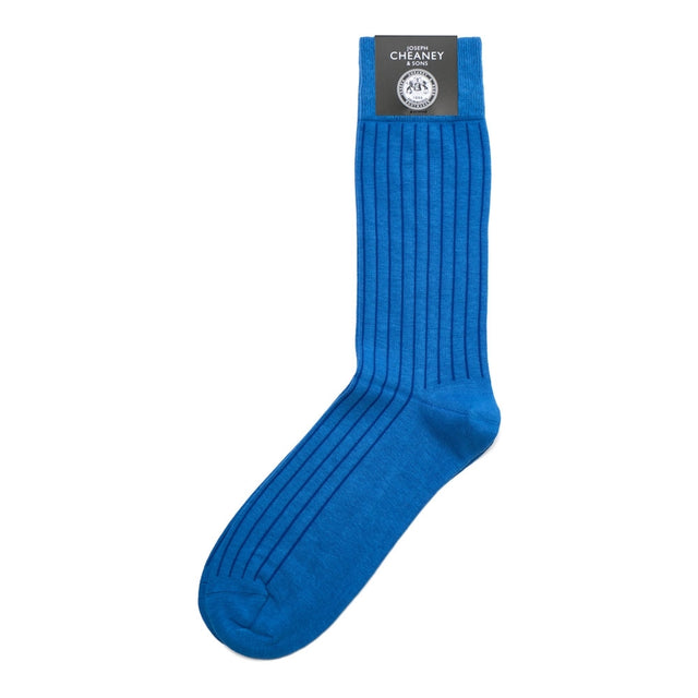 Brecon Blue Cotton Socks