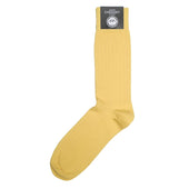 Brecon Yellow Cotton Socks