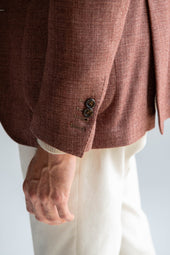 Jacket In Wool Cotton And Silk Made In Italy