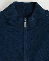 British Zip Neck Cashmere Sweater