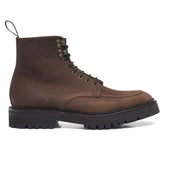 Brixton M Apron Derby Boot in Coffee Brown Grain Nubuck