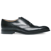 Broad II R Oxford Wingcap Brogue in Black Calf Leather