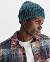 Brook Green Single Rib Wool Beanie