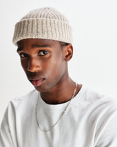 Brook Natural Donegal Single Rib Wool Beanie