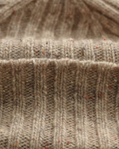Brook Natural Donegal Single Rib Wool Beanie