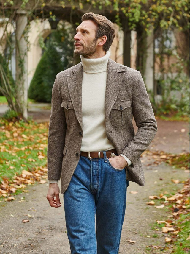 Ashbury herringbone tweed jacket