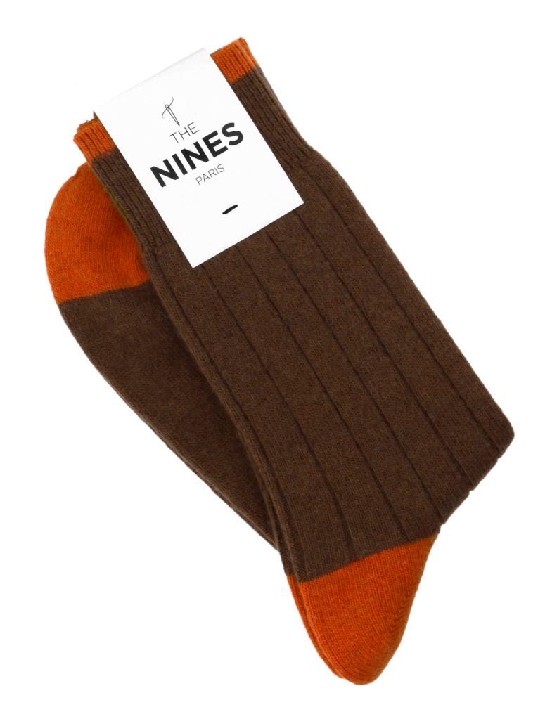 And Orange Wool And Cashmere Socks