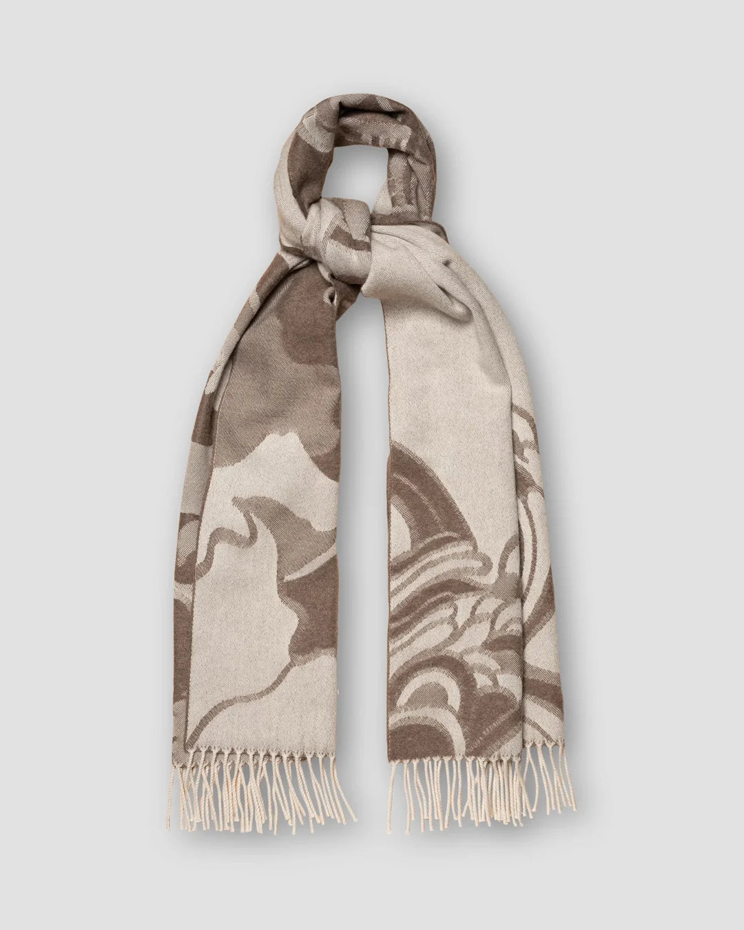 Floral Jacquard Wool Scarf
