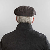 Blue Prince Of Wales Check Wool Cashmere Gatsby Cap